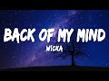 W!CKA - Back of My Mind (Lyrics)