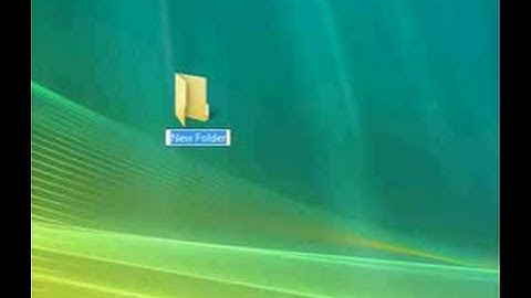 How to make a new folder on your desktop vista