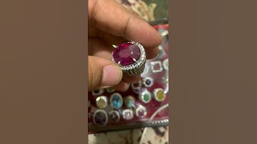 Ruby stone |silver #ruby #gemstone #diamond #sapphire #gems #manak #rubystones #preciousstones