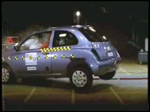 Краш-тест Nissan Micra от EuroNCAP. Фронтальный удар (2003)