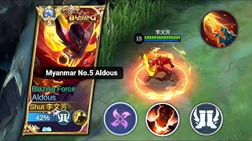 500 STACK ALDOUS NEW 1 HIT BUILD & EMBLEM 2023!! | MLBB