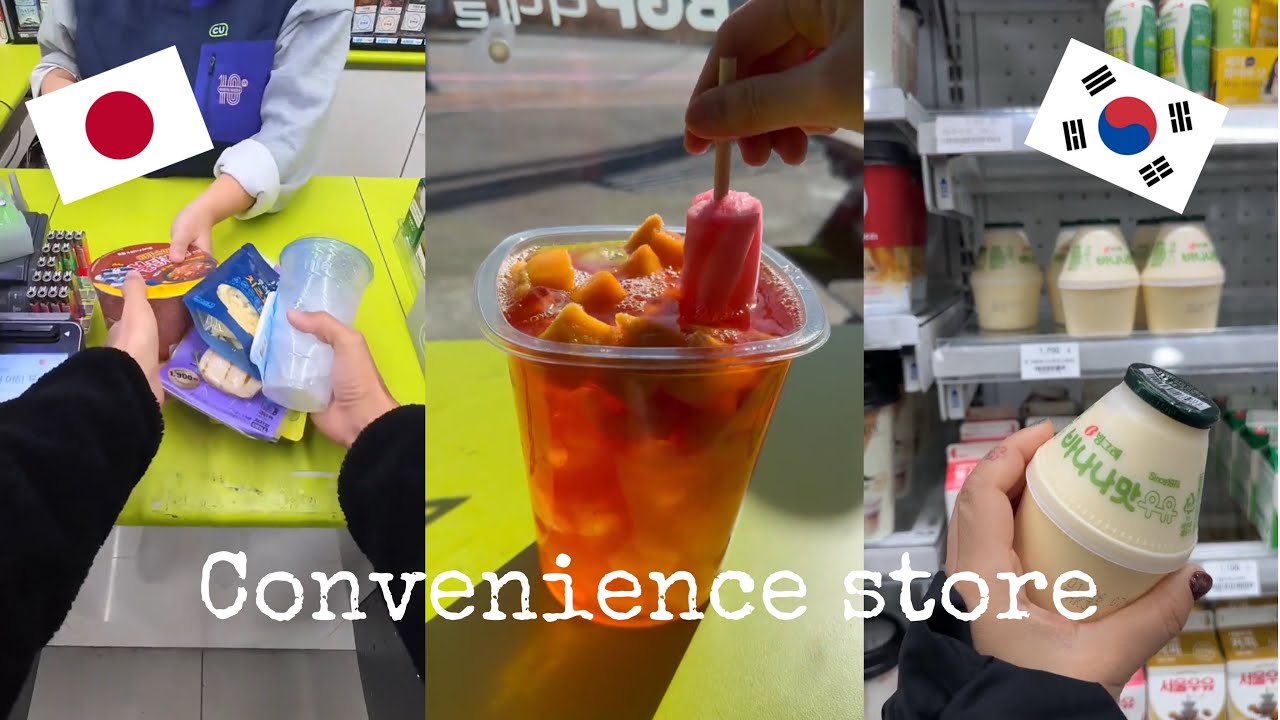 Korean And Japanese Convenience Store Tiktok Compilation - ASMR 🇯🇵🇰🇷