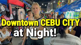 Downtown CEBU CITY at NIGHT | Night Walking Tour in Cebu, Philippines  Christmas 2023