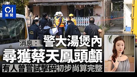 蔡天鳳案｜消息﹕警大湯煲內尋獲死者頭顱　初步尚算完整｜01新聞｜殘肢｜警方｜搜證 - 天天要聞