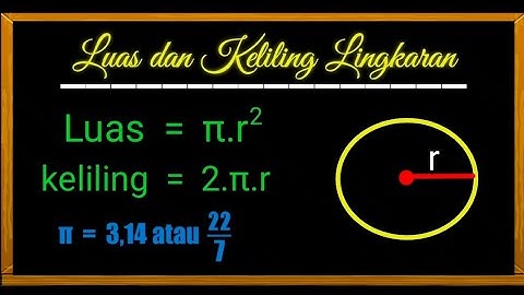 Luas dan Keliling Lingkaran #matematika kelas 6 SD