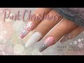 Pink Christmas Nail Design