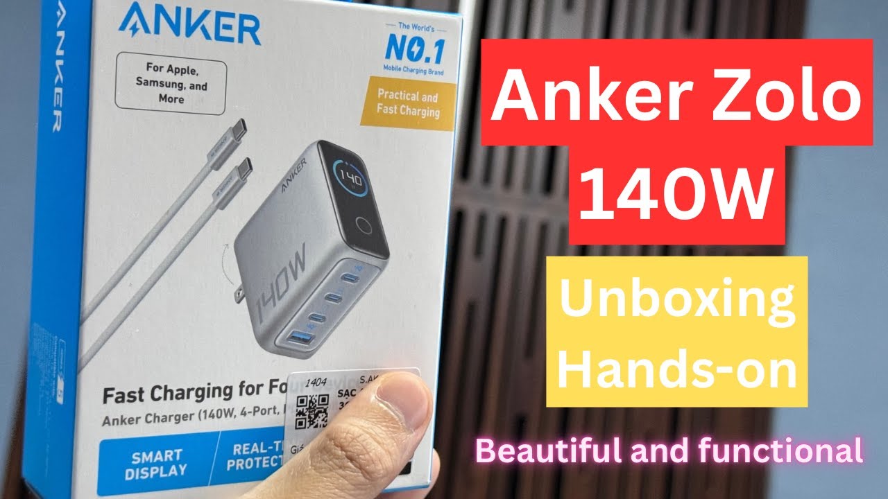 Anker Zolo 充電器 140W 3C1A PD3.1 Anker Zolo 140W Unboxing and Hands-on: Beautiful and Functional