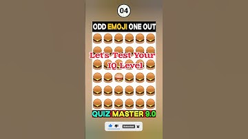 Spot The ODD Emoji One Out Quiz Blitz Challenge Riddle #quiz #emoji #quiztime #quizmaster9 #oddone