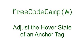 Adjust the Hover State of an Anchor Tag