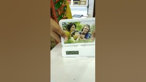 A122 - CLOCK WITH ROTATING DUAL PHOTO FRAME | 3.5 X 5 SIZE
