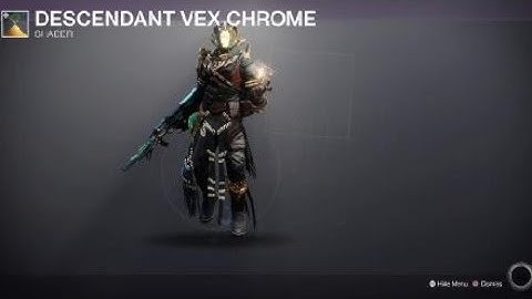 Destiny 2 Warlock with Steeplechase armor Ornaments and Descendant Vex Chrome Shader