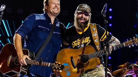POST MALONE and BLAKE SHELTON  -  Pour Me a Drink - Live in Nashville