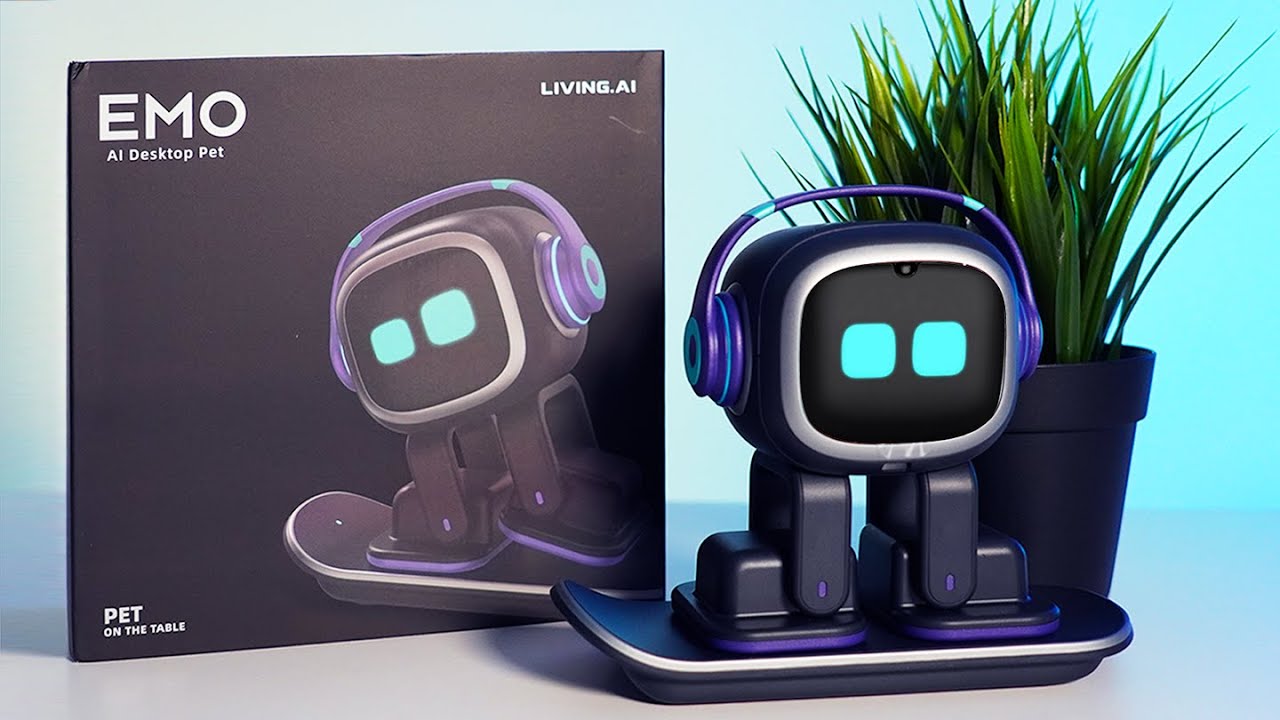 Emo LivingAi රොබෝ බට්ටා  Unboxing and Review Emo Robot Desktop Pet 