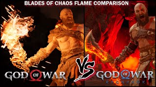 Blades Of Chaos Flame Comparison God Of War Ragnarok God Of War