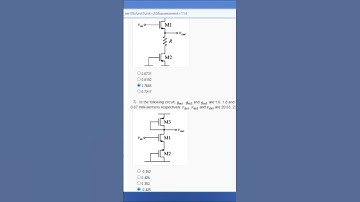 Analog Electronic Circuits NPTEL Week 4 Assignment solutions