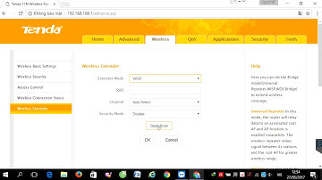 Cài đặt chế độ kích sóng wifi repeater cho Tenda N301 N300 N310