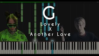 Lovely X Another Love - Billie Eilish & Tom Odell (Piano Tutorial) +SHEETS Resimi