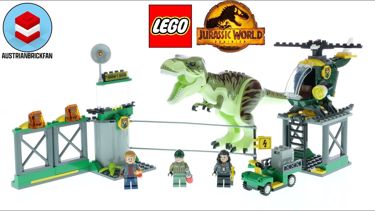 Lego jurassic world 76944 t. rex dinosaur breakout toy set