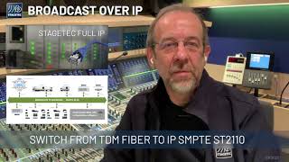 STAGETEC Switch from TDM fiber to SMPTE ST2110   Broadcast over IP