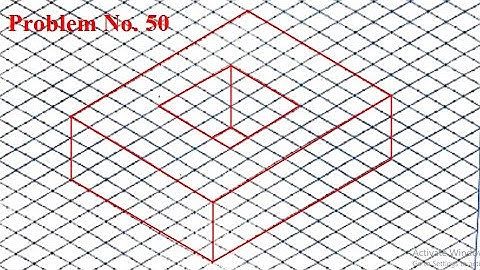 Isometric projections, Problem no 50 isometric sheet, Engineering Graphics Engineering Visualization