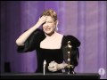 Dianne Wiest winning Best Supporting Actress for "Hannah and Her Sisters"