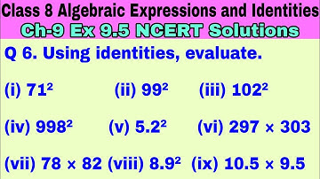 Class 8 Ex 9.5 Q 6 | Algebraic Expressions and Identities | Chapter 9 | Exercise 9.5 | NCERT