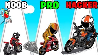 Blocky Moto Racing: Bike Rider |  All Level Gameplay Android, iOS #motorbike screenshot 4