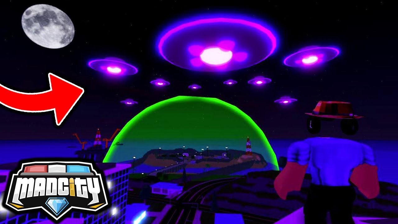 Ufo Invasion Uber Area 51 Mad City Roblox Youtube - roblox mad city alien invasion roblox free animations