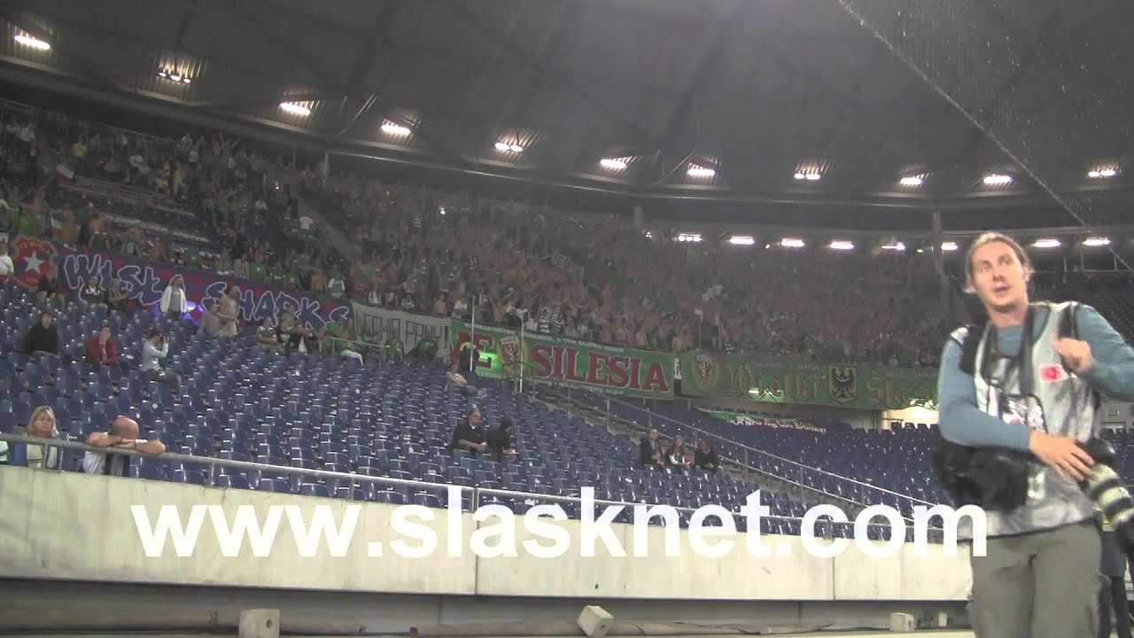 Hannover 96 - Śląsk: Doping fanów WKS-u