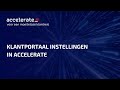 Klantportaal instellingen in Accelerate