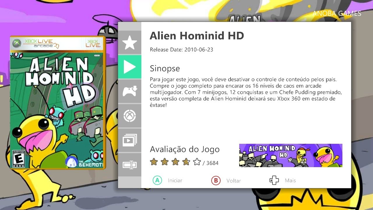 Alien Hominid HD Midia Digital [XBOX 360] - WR Games Os melhores