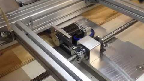 Fixed screw/moving nut  test-run  Clearpath servo DIY cnc