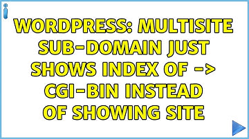 Wordpress: MULTISITE SUB-DOMAIN JUST SHOWS INDEX OF -＞ CGI-BIN INSTEAD OF SHOWING SITE