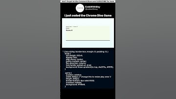 I Built the Chrome Dino Game Using HTML CSS & JavaScript #javascript #coding #htmlcss