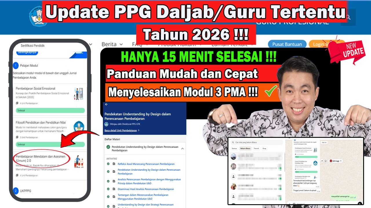 PPG TAHAP 1 2026 !!! HANYA 30 MENIT MENYELESAIKAN MODUL 3 PMA DI RGTK ? INI PANDUANNYA !