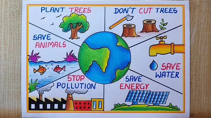 Earth Day drawing| World Earth Day Poster drawing| Save earth poster drawing| Save Environment