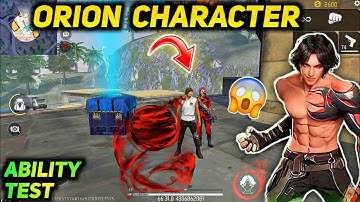 Orion Character Ability | Free Fire New Character Orion Ability Test and Gameplay.