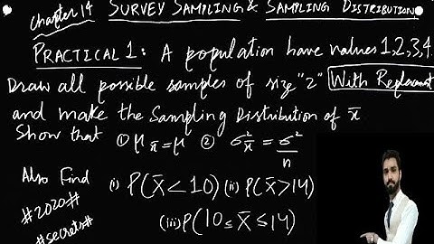 BSC Statistics Part 2 Practical of Survey Sampling With Replacement | Statistics Tutor