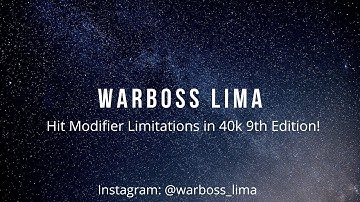 Warhammer 40k 9th Edition: Hit-Modifier Limitations!