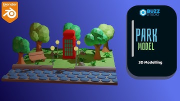 Low Poly Park 3D Modelling Video in Blender 2.93.4