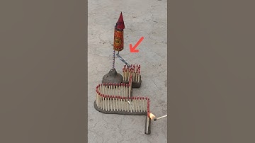 Matchstick Chain Reaction to Fire Rocket | Creative Firecracker Setup 🔥 #shortsvideo