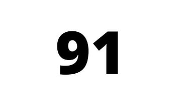 91 Second Countdown Timer White Screen With Sound Effect