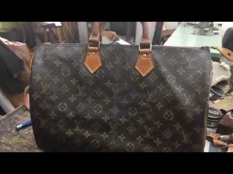 My Speedy Arrived Home From LV Repair today! She's been gone since March!  All Vachetta has been replaced! : r/Louisvuitton