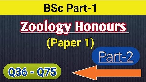 Previous years question paper  2020 / BSc /Part1/Zoology /honours /Paper1/ All universities