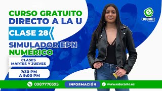 🔴Curso Gratuito-📕Admisión 2024🏫Ingreso a la Universidad-📚Clase 27 -🧠Simulador EPN