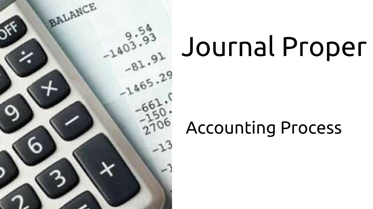What Is Journal Proper Journal Subsidiary Books CA CPT CS CMA 