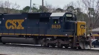 [CSXT]8635 EMD SD50-2 Ex-C&O [O TO NOTCH 8!]On Y105-26 & Good Sounding EMD 16 645F3B In Milan Yard