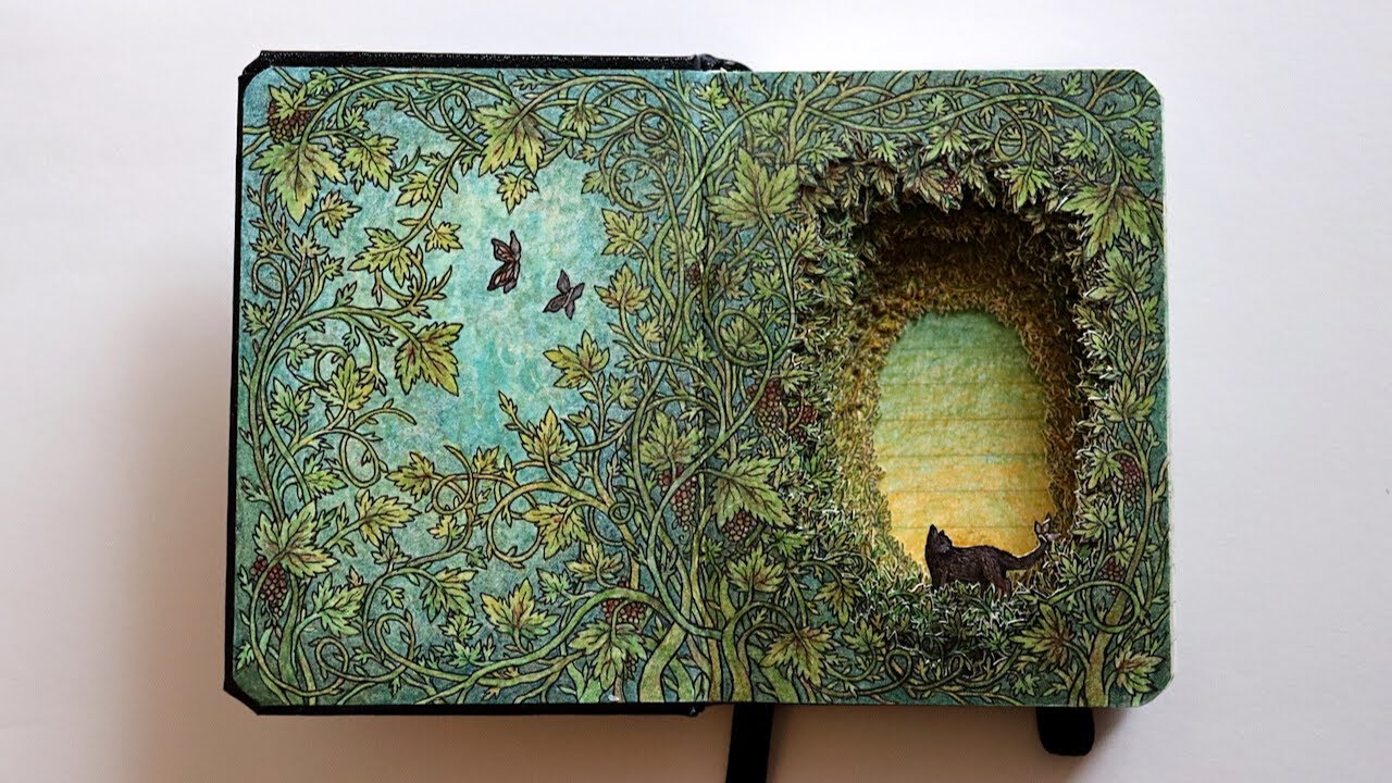 A Tabby Cat, Custom Altered Book Journal (Books Become Art)