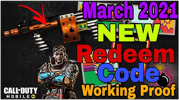 Proof March 2021 Redeem Code Cod Mobile Global | Codm Global Redeemption Code 2021 |CodM Redeem code
