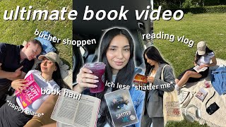 ultimate book vlog✨bücher shoppen, buch haul, reading vlog *shatter me* & *happy place*